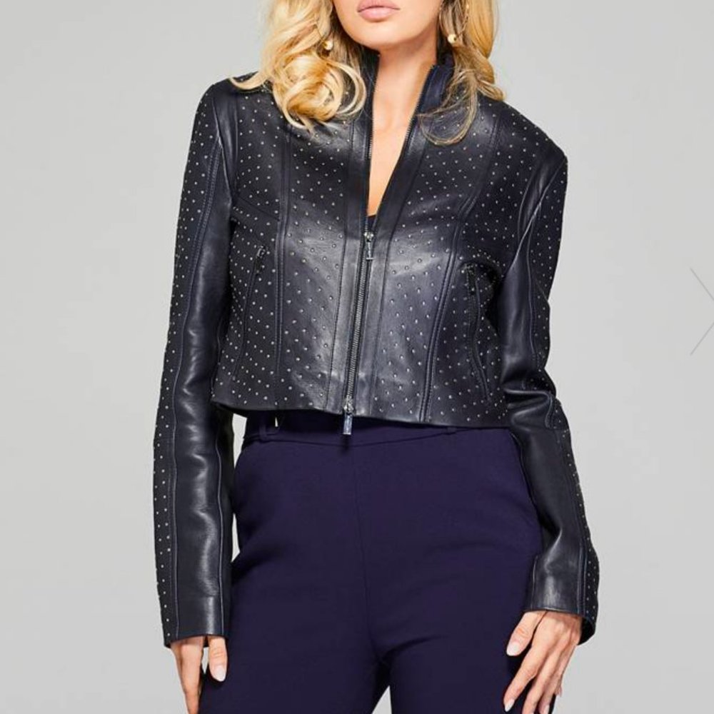 Marciano Marc Studded Leather Jacket L 44